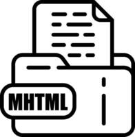 MHTML File Icon vector