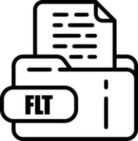 FLT File Icon vector