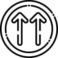 Double Up Arrow Line Icon vector