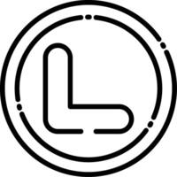 Arrowhead Down-Left Line Icon vector