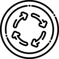 Arrow Circle Line Icon vector