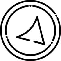 Hollow Triangle Arrow Line Icon vector