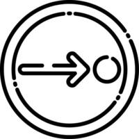 Arrow Pointing Right Line Icon vector