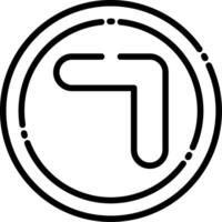 Arrowhead Up-Right Line Icon vector