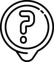 Question Location Line Icon vector