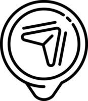 Navigation Line Icon vector