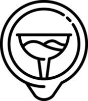 Bar Location Line Icon vector
