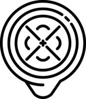 Target Location Line Icon vector