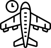 Flight Delayed Line Icon vector