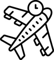 Flight Delayed Line Icon vector