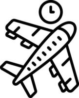 Flight Delayed Line Icon vector