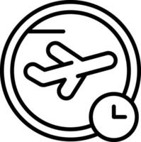 Flight Delayed Line Icon vector