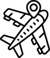 Aeroplane Tracker Line Icon vector