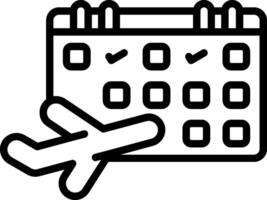 Flight Schedule Line Icon vector