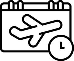 Flight On Time Line Icon vector