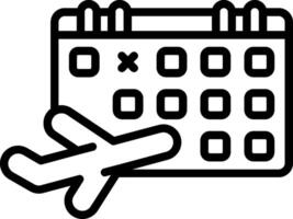 Flight Cancelled Line Icon vector