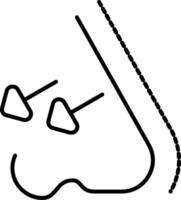 Nose Surgery Line Icon vector
