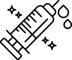 Syringe Line Icon vector