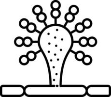 Aspergillus Line Icon vector