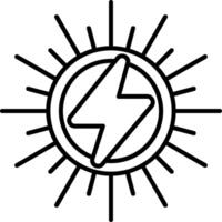 Solar Energy Line Icon vector