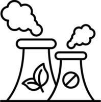Nuclear Line Icon vector