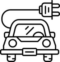 Electric Car Line Icon vector