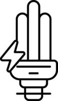 Energy Efficient Light Bulb Line Icon vector