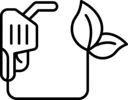 Biofuel Pump Line Icon vector