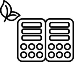 Green Data Center Line Icon vector