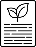 Eco Friendly Paper Line Icon vector