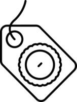 Flower Tag Line Icon vector