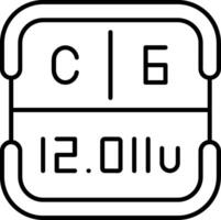 Carbon Periodic Table Element vector