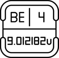 Beryllium Periodic Table Element vector