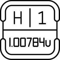 Hydrogen Periodic Table Element vector