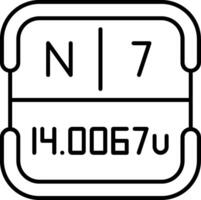 Nitrogen Periodic Table Element vector