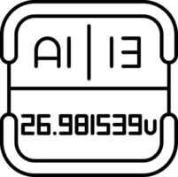 Aluminium Periodic Table Element vector