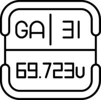 Gallium Periodic Table Element vector