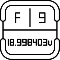 Fluorine Periodic Table Element vector