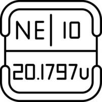 Neon Periodic Table Element vector