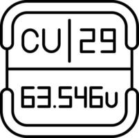 Copper Periodic Table Element vector