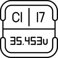Chlorine Periodic Table Element vector