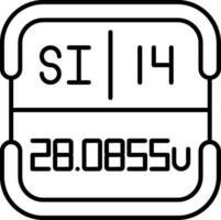 SilLine Icon Periodic Table Element vector