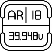 Argon Periodic Table Element vector