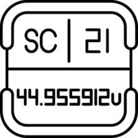 Scandium Periodic Table Element vector