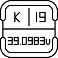 Potassium Periodic Table Element vector