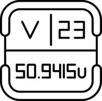 Vanadium Periodic Table Element vector