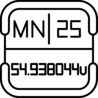 Manganese Periodic Table Element vector