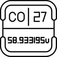 Cobalt Periodic Table Element vector