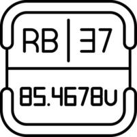 Rubidium Periodic Table Element vector