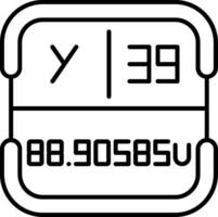 Yttrium Periodic Table Element vector